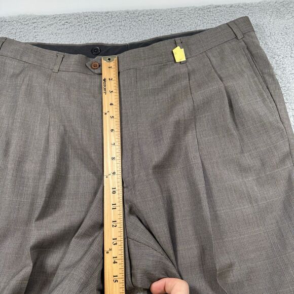 Vintage 90s Brooks Brothers Makers Brown Wool 2pc Suit 45R 40x32 USA - Picture 15 of 16